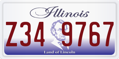 IL license plate Z349767