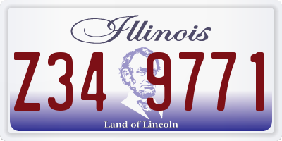 IL license plate Z349771