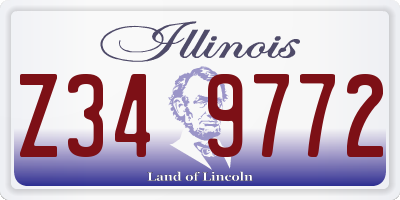 IL license plate Z349772