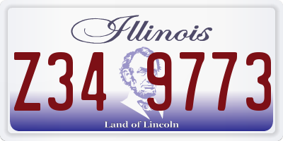 IL license plate Z349773