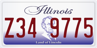 IL license plate Z349775