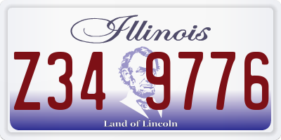 IL license plate Z349776