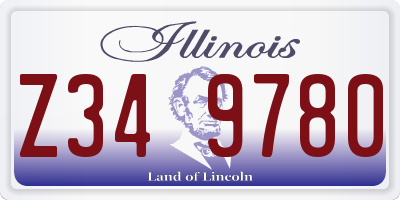 IL license plate Z349780