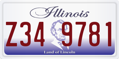 IL license plate Z349781