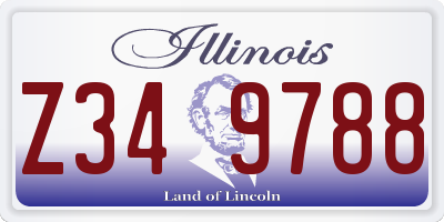 IL license plate Z349788