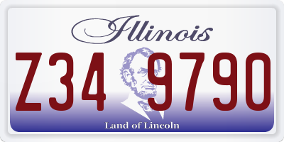 IL license plate Z349790