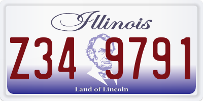 IL license plate Z349791