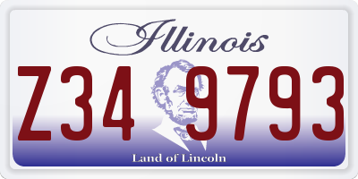 IL license plate Z349793
