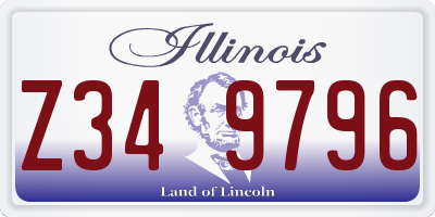 IL license plate Z349796