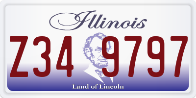 IL license plate Z349797