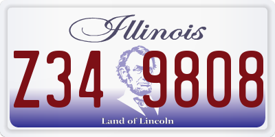 IL license plate Z349808