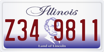 IL license plate Z349811