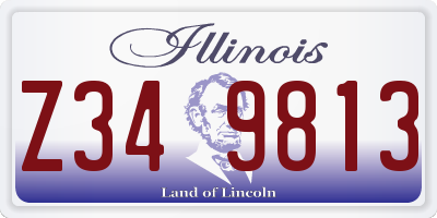 IL license plate Z349813