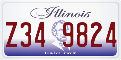 IL license plate Z349824