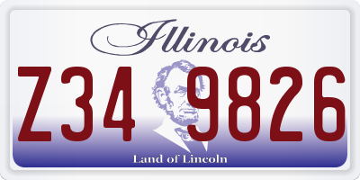 IL license plate Z349826