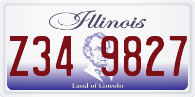 IL license plate Z349827