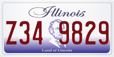 IL license plate Z349829