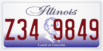IL license plate Z349849