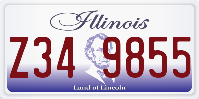 IL license plate Z349855