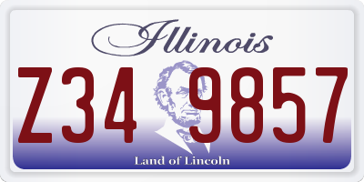 IL license plate Z349857