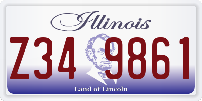 IL license plate Z349861