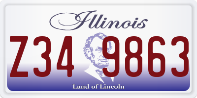 IL license plate Z349863