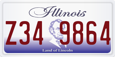 IL license plate Z349864