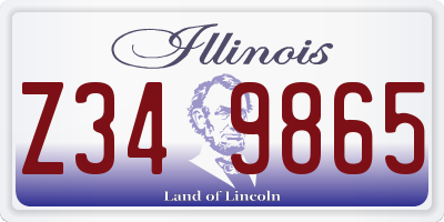 IL license plate Z349865