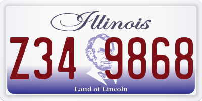 IL license plate Z349868