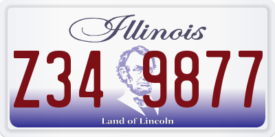IL license plate Z349877