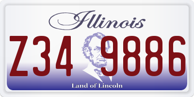 IL license plate Z349886