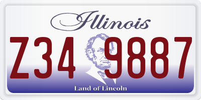 IL license plate Z349887