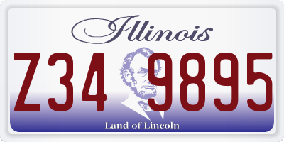 IL license plate Z349895