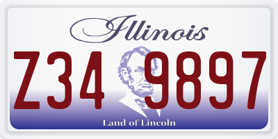 IL license plate Z349897