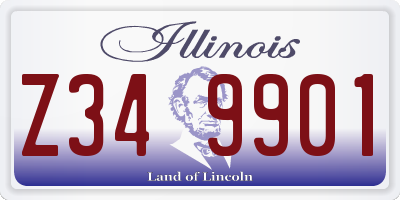 IL license plate Z349901