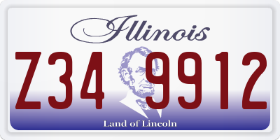 IL license plate Z349912