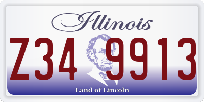 IL license plate Z349913