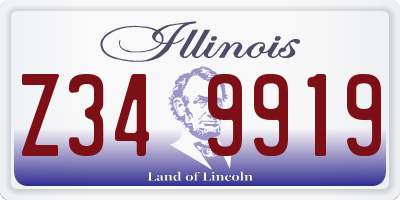 IL license plate Z349919