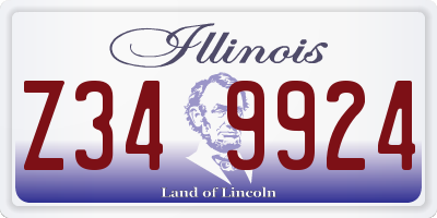 IL license plate Z349924