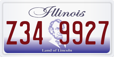 IL license plate Z349927