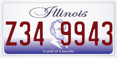 IL license plate Z349943