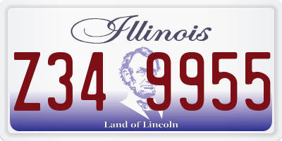 IL license plate Z349955