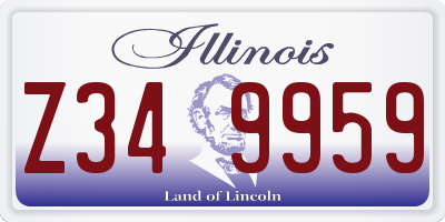 IL license plate Z349959