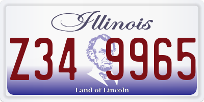 IL license plate Z349965