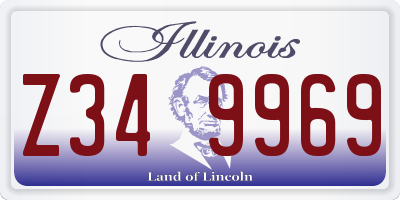 IL license plate Z349969