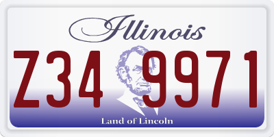 IL license plate Z349971