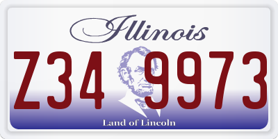 IL license plate Z349973
