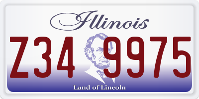 IL license plate Z349975