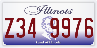IL license plate Z349976