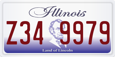 IL license plate Z349979